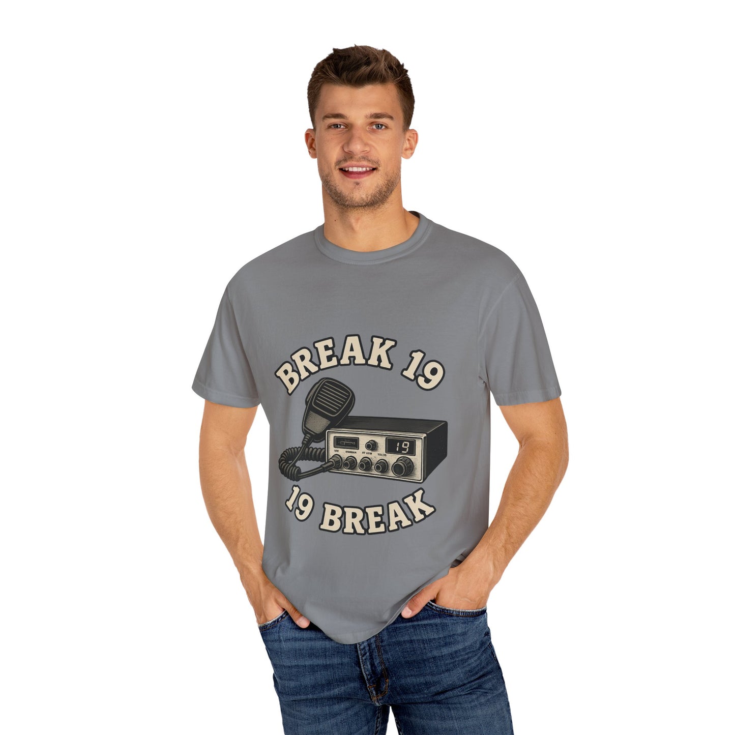 Retro Communication T-shirt with "BREAK 19" Design, Perfect for Truckers & Casual Wear, Gift for Road Trippers, Vintage Style Tee, [...]