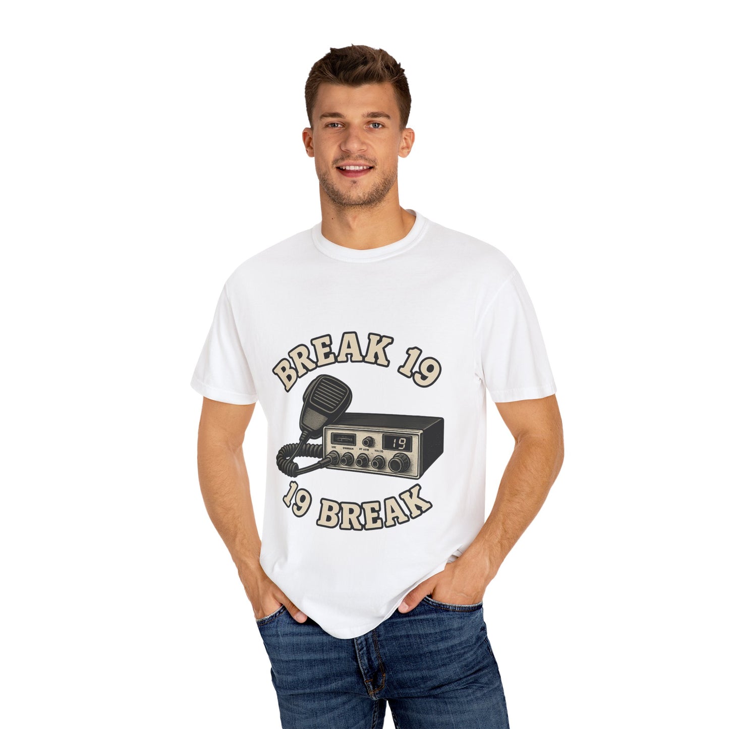 Retro Communication T-shirt with "BREAK 19" Design, Perfect for Truckers & Casual Wear, Gift for Road Trippers, Vintage Style Tee, [...]