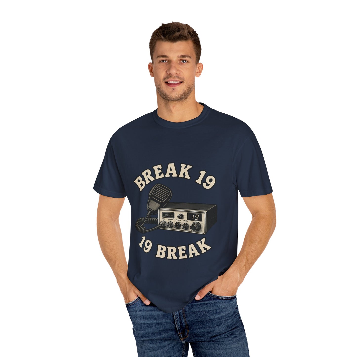 Retro Communication T-shirt with "BREAK 19" Design, Perfect for Truckers & Casual Wear, Gift for Road Trippers, Vintage Style Tee, [...]