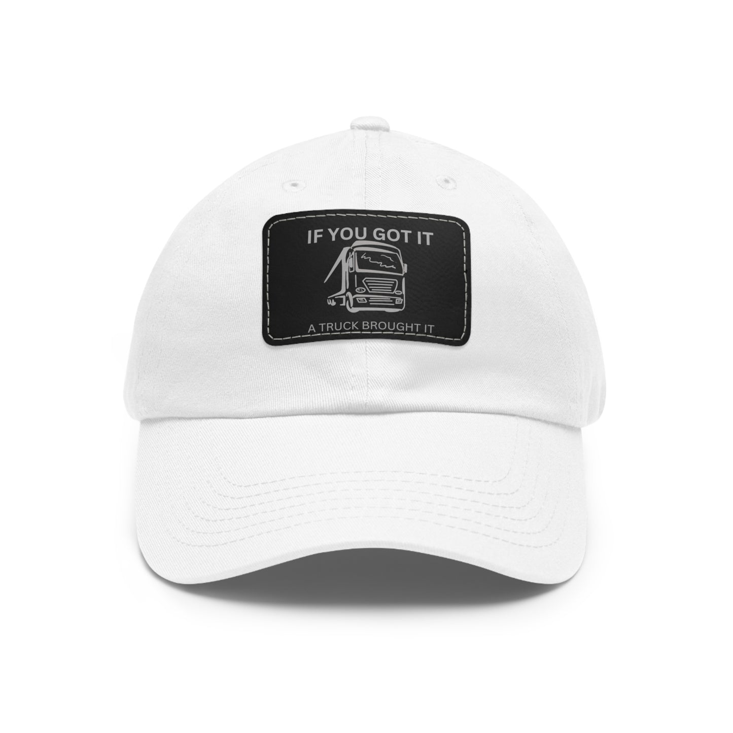 Dad Hat with Leather Patch (Rectangle)
