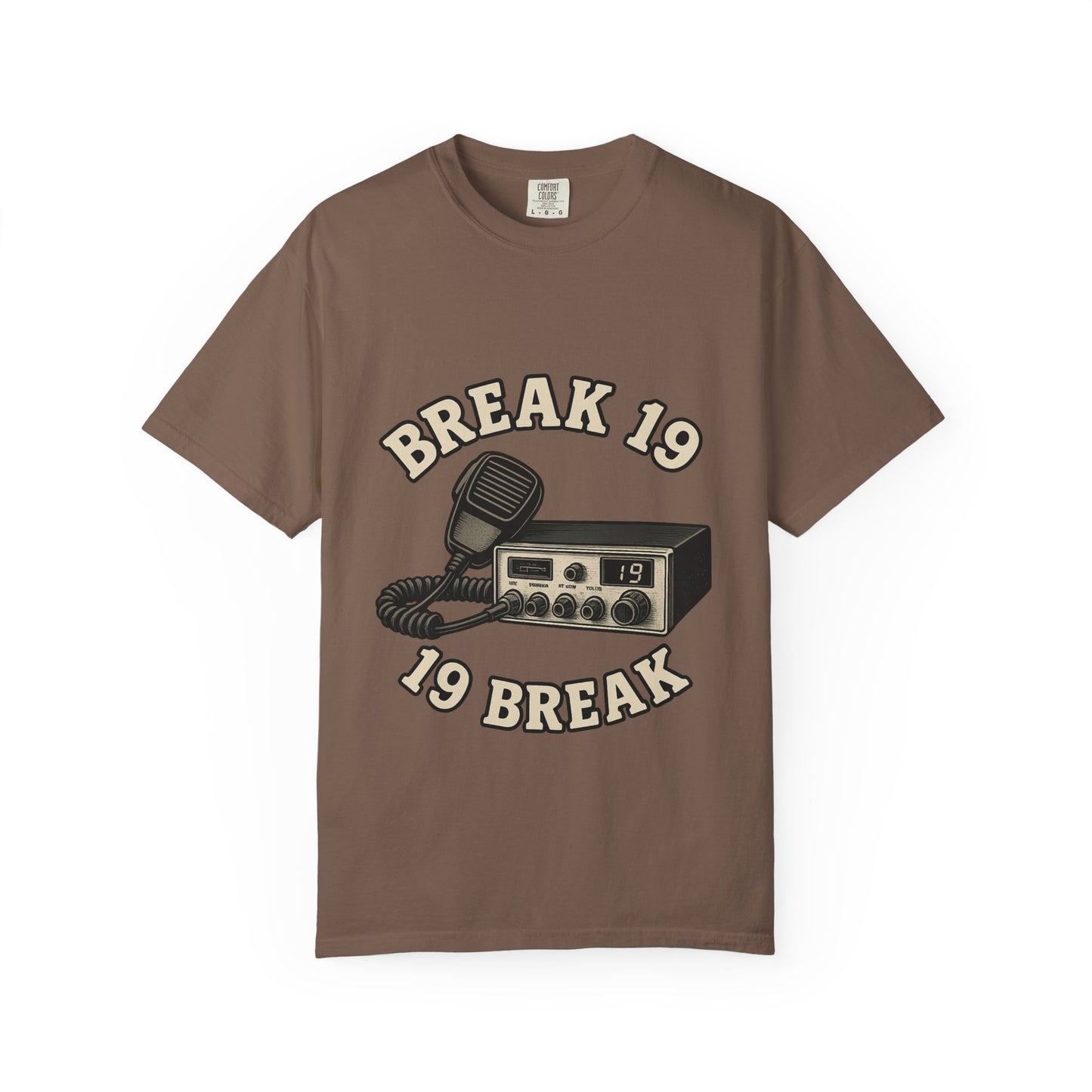 Retro Communication T-shirt with "BREAK 19" Design, Perfect for Truckers & Casual Wear, Gift for Road Trippers, Vintage Style Tee, [...]