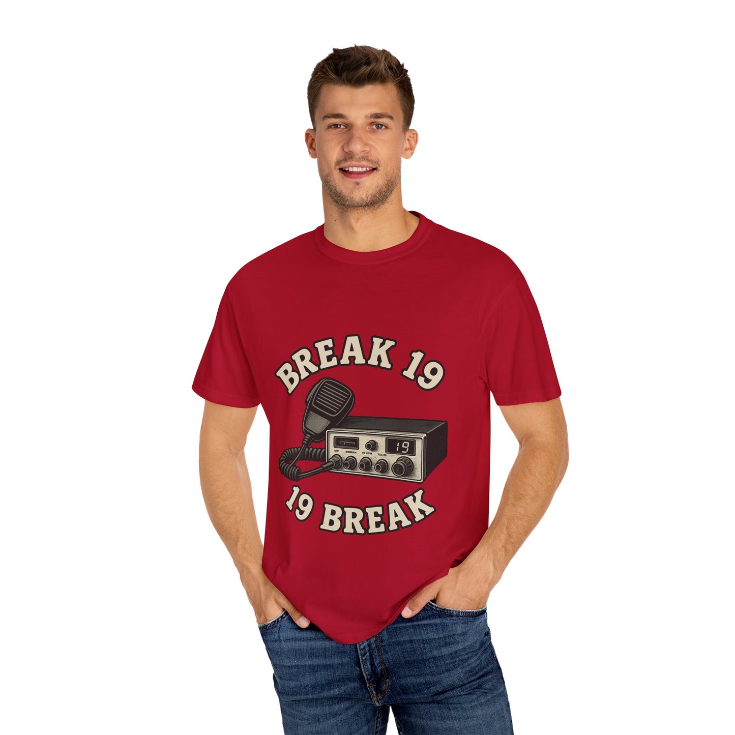 Retro Communication T-shirt with "BREAK 19" Design, Perfect for Truckers & Casual Wear, Gift for Road Trippers, Vintage Style Tee, [...]
